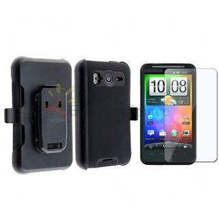   DOUBLE LAYER HOLSTER SKIN CASE COVER+LCD PROTECTOR FOR HTC INSPIRE 4G