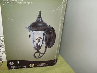 PORTFOLIO Outdoor Wall Lantern Light Porch/Patio Antique Bronze 