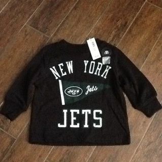 new york jets size 18 24months long sleeve shirt black nwt