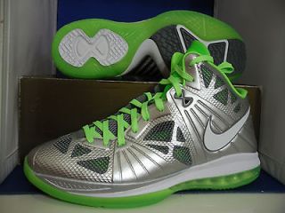 Nike Lebron 8 P.S. Dunkman SZ 10.5 SILVER GREEN AIR MAX JAMES ( 441946 