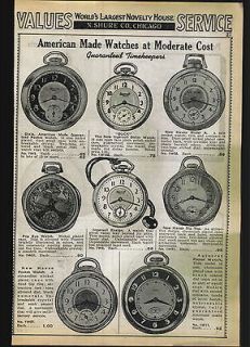 1939 ad pop eye popeye pocket watch calendar railroad time