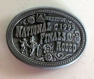  Hesston BELT BUCKLE youth 1995 National Finals Rodeo Steer Wresting