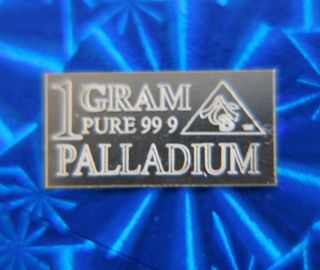 One Troy Gram of Pure 99.9 Palladium PD Precious Metal Bullion Bar 