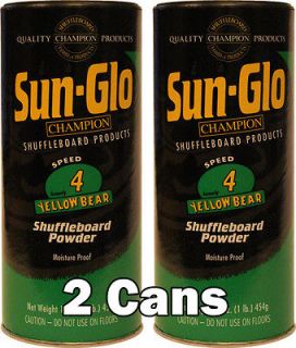 Sun Glo #4 Yellow Bear Shuffleboa​rd Table Powder Wax 2