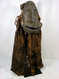 Superb African Tribal Mask HEMBA Ibombo Ya Soho Ceremonial Mask w 