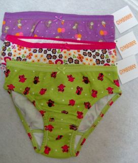 NWT Gymboree Panties 3 pairs Monkey Party Balloons, Owls & Flowers XS 