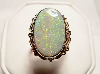   Brilliant Victorian 14K 6.68 Carat Opal Ring INDEPENDENTLY Appraised