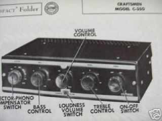 radio craftsmen c 350 amplifier photofact  