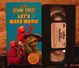 Sesame Street CTW Lets Make Music Vhs EDUCATIONAL Video UNLIMITED 