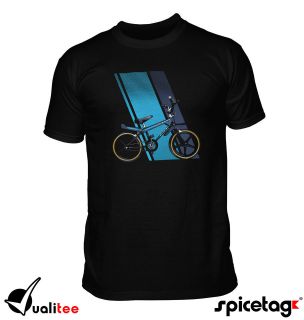 SPICETAG Raleigh Wildcat BMX Bike 80s T shirt Christmas Xmas Mens 