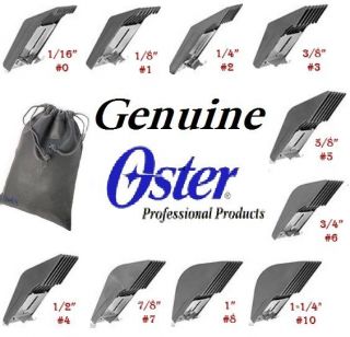 Oster Universal Hair Clipper Comb Attachments  10pc Pouch Set