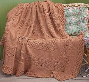   Cable Celtic Forest Afghan Blanket Throw 3 Sizes PATTERN TO KNIT