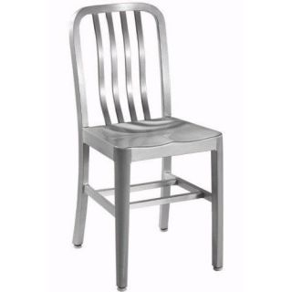 brushed aluminum dining indoor outdoor chair  109