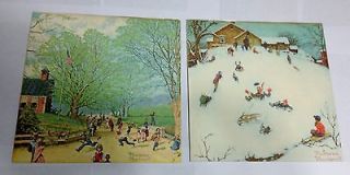 Norman Rockwell Prints Deadmans hill (winter) & Carefree days ahead 
