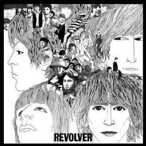 The Beatles Revolver album cover square small vinyl sticker PS6895