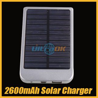 Solar 2600mAh External Portable Battery Charger Power Bank For Mobile 