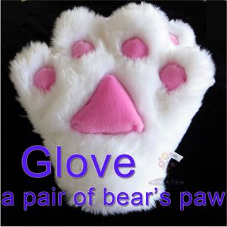 bear paw plush glove masquerade prop toy one pair new