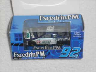 Racing Champions 2001 Excedrin PM Promo   Jimmie Johnson #92 Chevy 