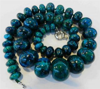 Charming 10 20mm Azurite Gemstone Phoenix Stone Roundel Beads 