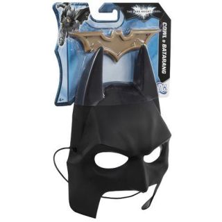 Batman Dark Knight Rises Bat Cowl Mask and Batarang Gear by Mattel 