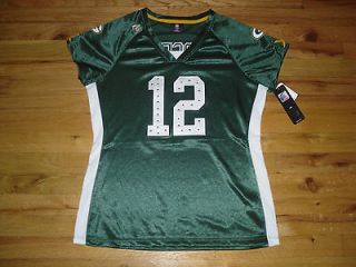   NFL Green Bay Packers Rhinestone Rodgers Green Jersey Top Sz Large
