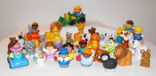 Fisher Price Little People Animal LOT Prince Frog Farmer Baby Car 