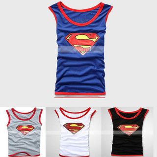 SUPERMAN MENS VEST SINGLET UNDERWEAR TANK TOP T SHIRT 3 size 4 color # 