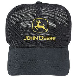 new john deere black all mesh cap jd hat lp22111