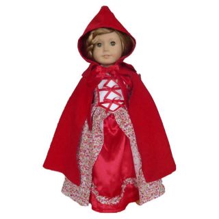 2pcs Red Luxury Doll Clothes Outfit Court dress for 18american girl 