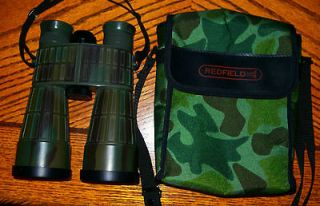 Vintage Redfield 10x50mm Binoculars Camouflage w/ Compass JAPAN Scope 
