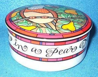 pear tree partridge mikasa holiday ceramic covered box time left