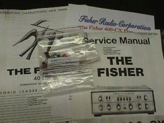 fisher 400 cx 400 cx 2 tube preamp restoration kit