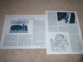 philips 209s turntable review 2 pgs very rare test time