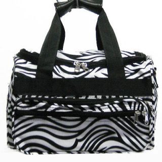zebra cosmetic duffelbag luggage carry on overnight s time left