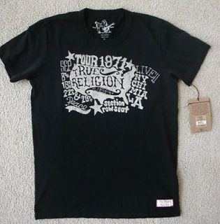 nwt true religion men s jersey graphic t shirt tee in black
