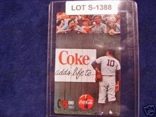 1995 coke sprint case insert phone card s1388l time left