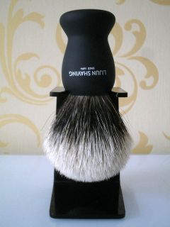 LIJUN SHAVING   Finest Badger Hair Shaving Brush   Faux Ebony Handle 