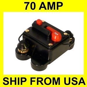 70 AMP Replacement Circuit Breaker Fuse 12V DC for Car Audio Amplifier
