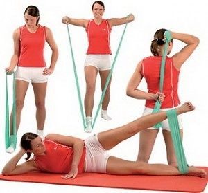 Pilates Resistance Exercise BAND tubing cord X LIGHT fitness tube yoga 