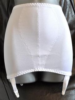 sexy white open bottom suspender girdle obg burlesque