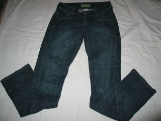 Department of Peace Womens Junior Straight Leg Stretch Blue Jeans Sz 3