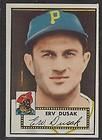 1952 topps erv dusak ex mt pittsburgh pirates 183 buy