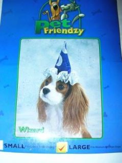 NWTs Large Pet Dog WIZARD Purple Silver Witch Hat Halloween Costume