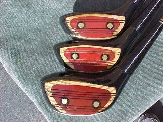 Spalding Professional Refinished Rare Wood Set Golf Clubs Driver 3 5 w 