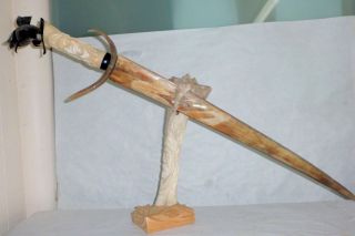 Swordfish sword made of bone, horn, and swordfish bill