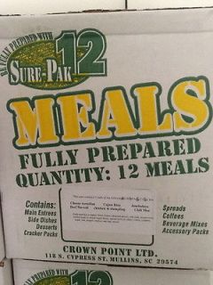 Case (12 Meals Ready to Eat) Sure Pak 12 MRE Camping Military 