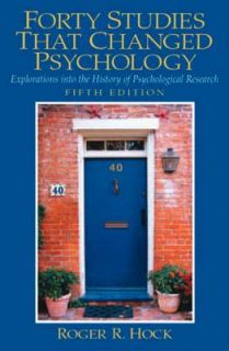   of Psychological Research by Roger R. Hock 2004, Paperback