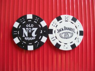 genuine jack daniels poker chip black or white new