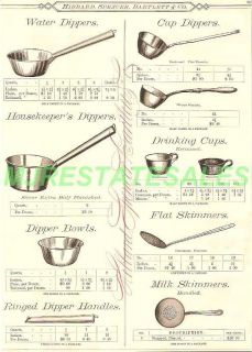 1884 japanned water dipper cup skimmer bowl ad time left