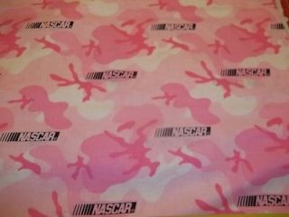 nascar pink camo fabric 100 % cotton 44 wide new